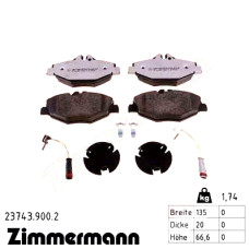 Передние тормозные колодки 237439002 Otto Zimmermann rd:z