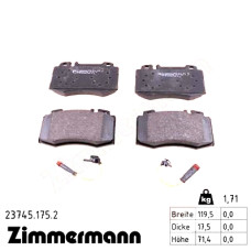 Передние тормозные колодки 237451752 Otto Zimmermann