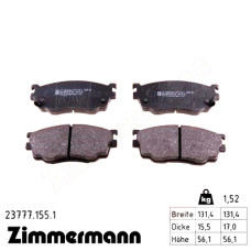 Передние тормозные колодки 237771551 Otto Zimmermann