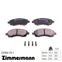 Передние тормозные колодки 237801701 Otto Zimmermann