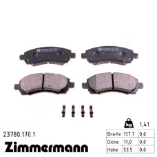 Передние тормозные колодки 237801701 Otto Zimmermann