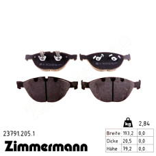 Передние тормозные колодки 237912051 Otto Zimmermann