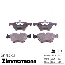 Передние тормозные колодки 237932009 Otto Zimmermann