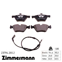 Передні гальмівні колодки 237942002 Otto Zimmermann