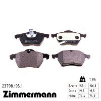 Передні гальмівні колодки 237981951 Otto Zimmermann