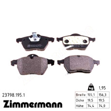 Передние тормозные колодки 237981951 Otto Zimmermann