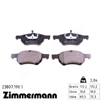Передние тормозные колодки 238071901 Otto Zimmermann