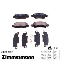 Задние тормозные колодки 238161601 Otto Zimmermann