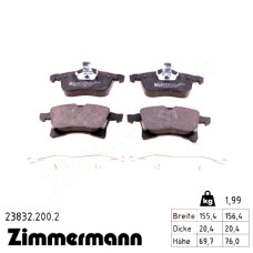 Передние тормозные колодки 238322002 Otto Zimmermann