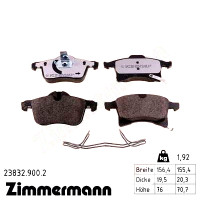 Передние тормозные колодки 238329002 Otto Zimmermann rd:z