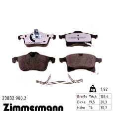 Передние тормозные колодки 238329002 Otto Zimmermann rd:z
