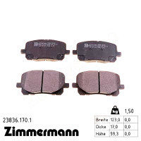 Передние тормозные колодки 238361701 Otto Zimmermann
