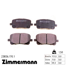 Передние тормозные колодки 238361701 Otto Zimmermann