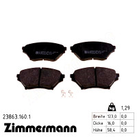 Передние тормозные колодки 238631601 Otto Zimmermann