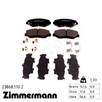 Передние тормозные колодки 238681702 Otto Zimmermann