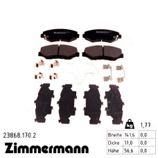 Передние тормозные колодки 238681702 Otto Zimmermann