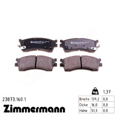 Передние тормозные колодки 238731601 Otto Zimmermann