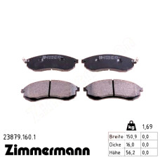 Передние тормозные колодки 238791601 Otto Zimmermann