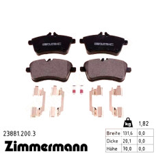 Передние тормозные колодки 238812003 Otto Zimmermann