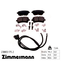 Задние тормозные колодки 238831752 Otto Zimmermann