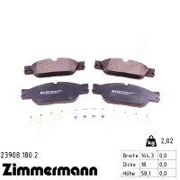 Передние тормозные колодки 239081802 Otto Zimmermann