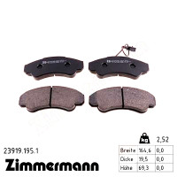 Передние тормозные колодки 239191951 Otto Zimmermann