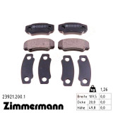 Задние тормозные колодки 239212001 Otto Zimmermann
