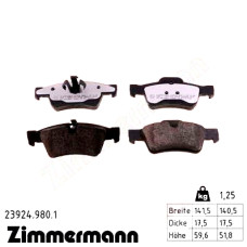 Задние тормозные колодки 239249801 Otto Zimmermann rd:z