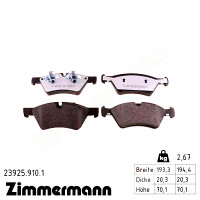 Передние тормозные колодки 239259101 Otto Zimmermann rd:z