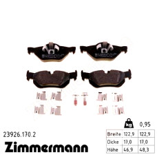 Задние тормозные колодки 239261702 Otto Zimmermann