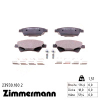 Передние тормозные колодки 239301802 Otto Zimmermann