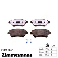Передние тормозные колодки 239309801 Otto Zimmermann rd:z