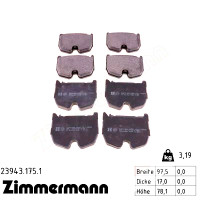 Передние тормозные колодки 239431751 Otto Zimmermann