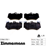 Передние тормозные колодки 239611701 Otto Zimmermann