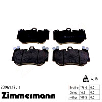 Передні гальмівні колодки 239611701 Otto Zimmermann