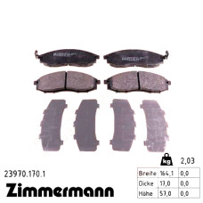 Передние тормозные колодки 239701701 Otto Zimmermann