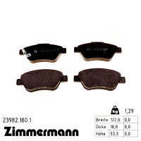 Передние тормозные колодки 239821801 Otto Zimmermann