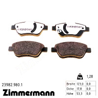 Передние тормозные колодки 239829801 Otto Zimmermann rd:z