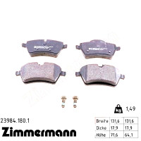 Передние тормозные колодки 239841801 Otto Zimmermann