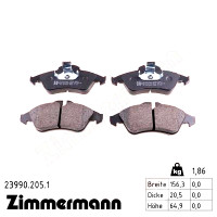 Передние тормозные колодки 239902051 Otto Zimmermann