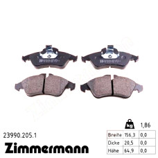 Передние тормозные колодки 239902051 Otto Zimmermann
