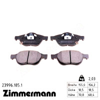 Передние тормозные колодки 239961851 Otto Zimmermann