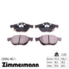 Передние тормозные колодки 239961851 Otto Zimmermann