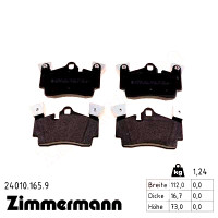 Задние тормозные колодки 240101659 Otto Zimmermann