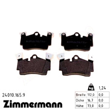 Задние тормозные колодки 240101659 Otto Zimmermann