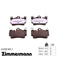 Задние тормозные колодки 240109651 Otto Zimmermann rd:z