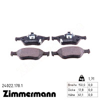 Передние тормозные колодки 240221781 Otto Zimmermann