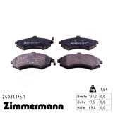 Передние тормозные колодки 240311751 Otto Zimmermann