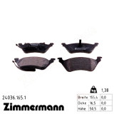 Задні гальмівні колодки 240361651 Otto Zimmermann