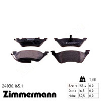 Задние тормозные колодки 240361651 Otto Zimmermann